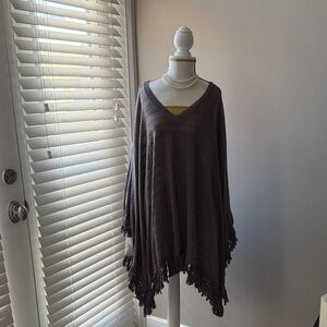 Others Follow Dark Gray Poncho